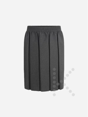 Elasticated Box Pleat Skirt (Grey)