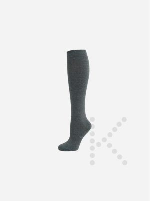 Knee High Socks (Charcoal Grey) - 2 Pack