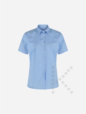 Short Sleeve Blue Blouses (Twin Pack)