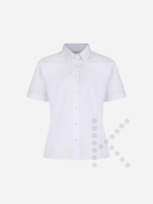 Short Sleeve White Blouses (Twin Pack)