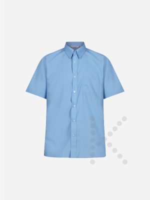 Short Sleeve Blue Shirts (Twin Pack)