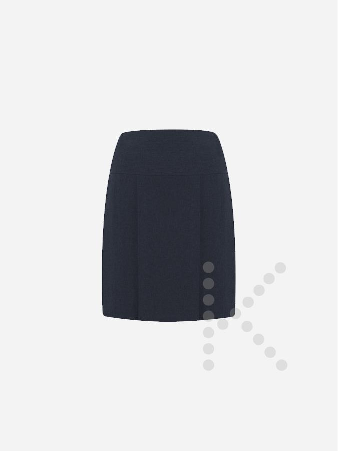 Front Panel Pleated Skirt (Navy)