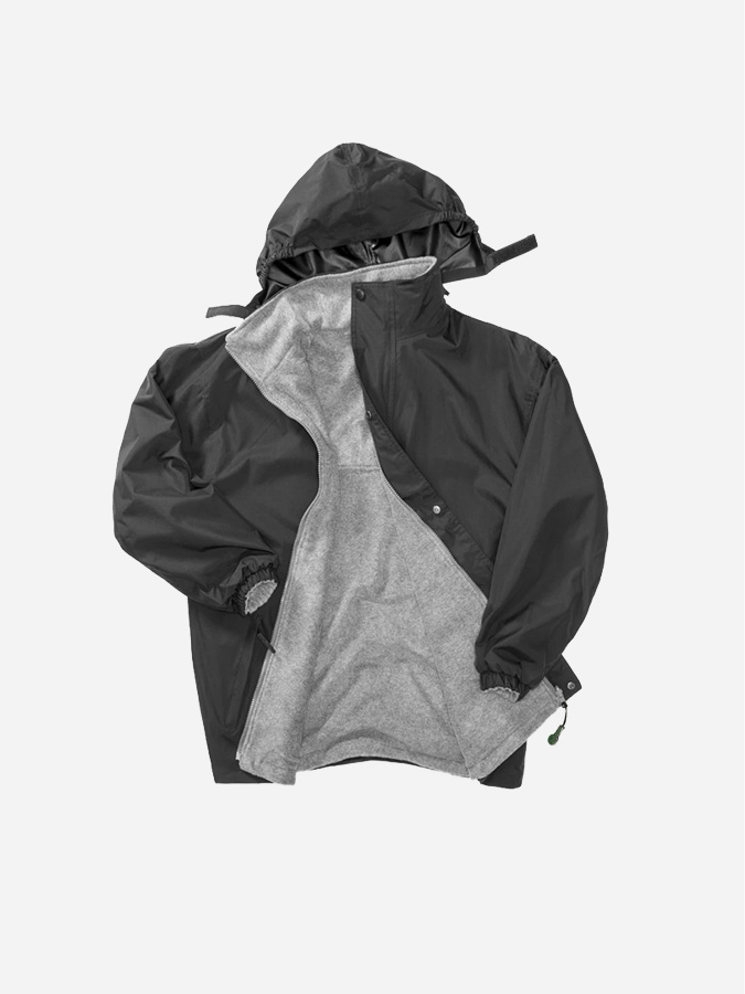 Fleece Lined Jacket - Black/Grey